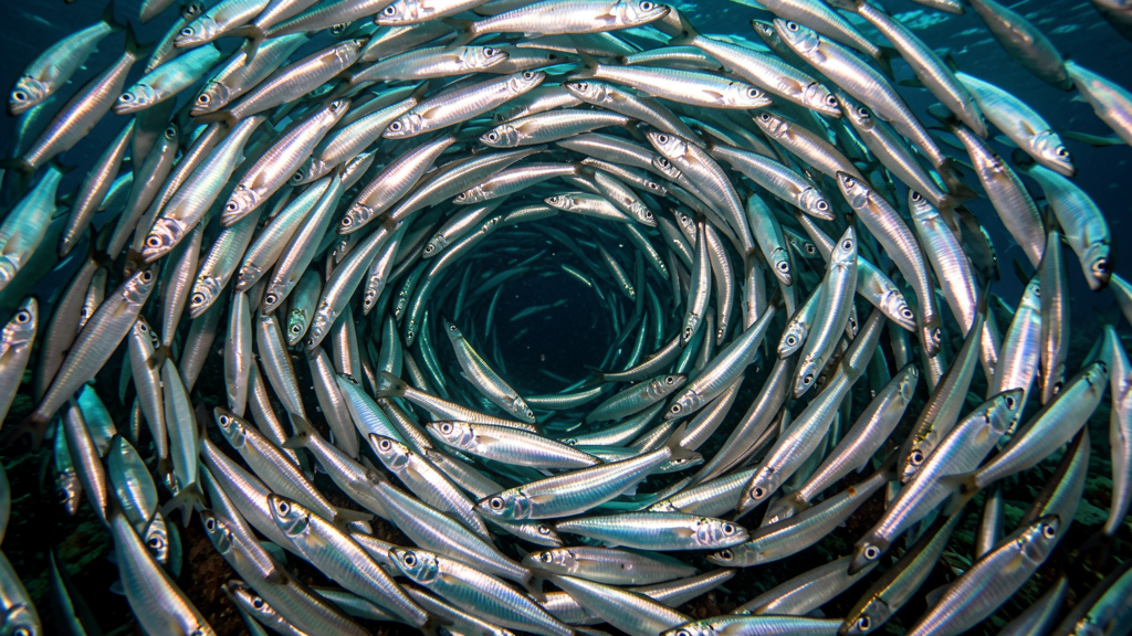 Sardine run underwater Moalboal