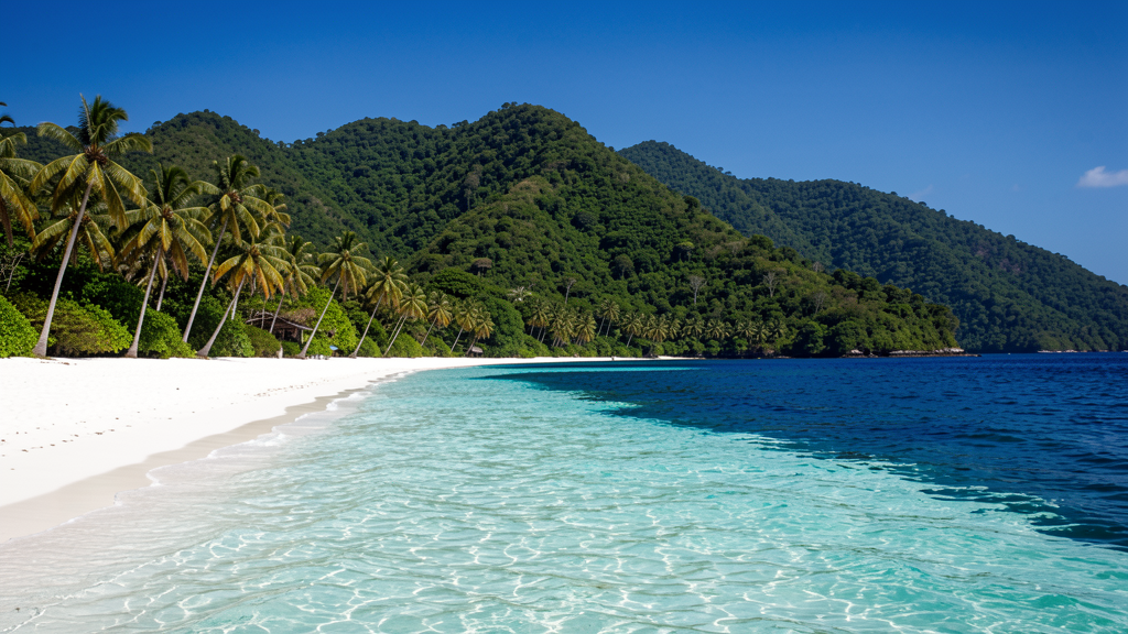 Pristine white beach camping Philippines